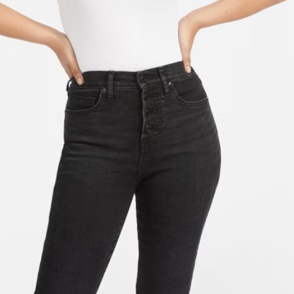 Everlane Authentic Stretch High-Rise Skinny Button Fly Jeans 26 Washed B… - Picture 2 of 8